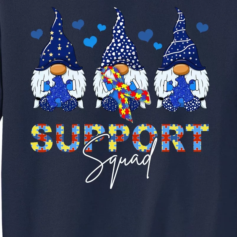 Support Squad Gnome Autism Awareness Month Tall Sweatshirt