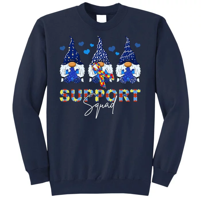 Support Squad Gnome Autism Awareness Month Tall Sweatshirt