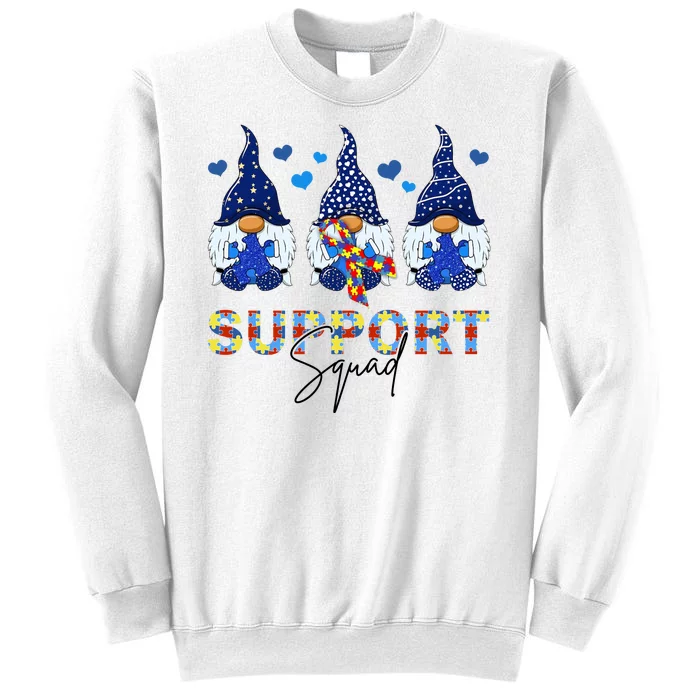 Support Squad Gnome Autism Awareness Month Sweatshirt