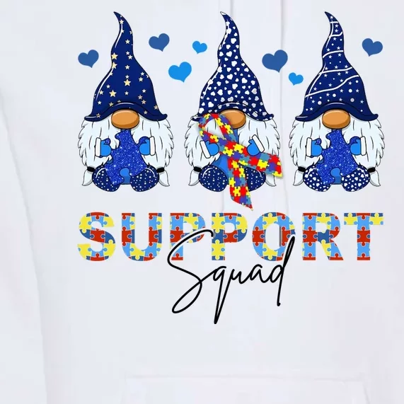 Support Squad Gnome Autism Awareness Month Premium Hoodie