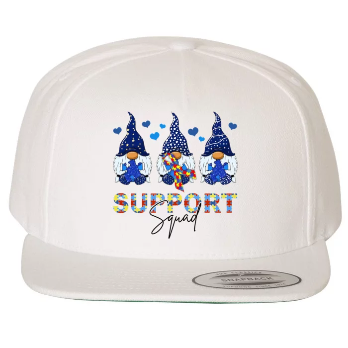 Support Squad Gnome Autism Awareness Month Wool Snapback Cap