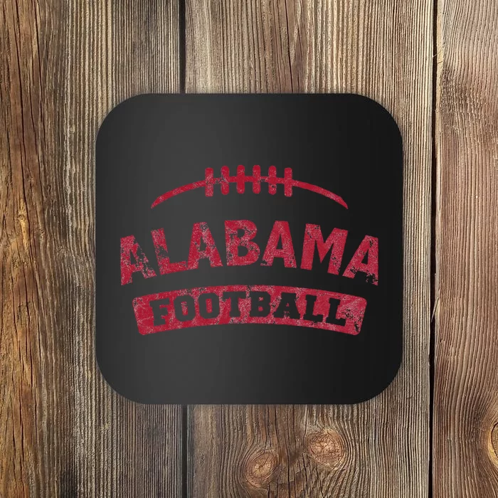 S S Grey Alabama Football Vintage Distressed Coaster