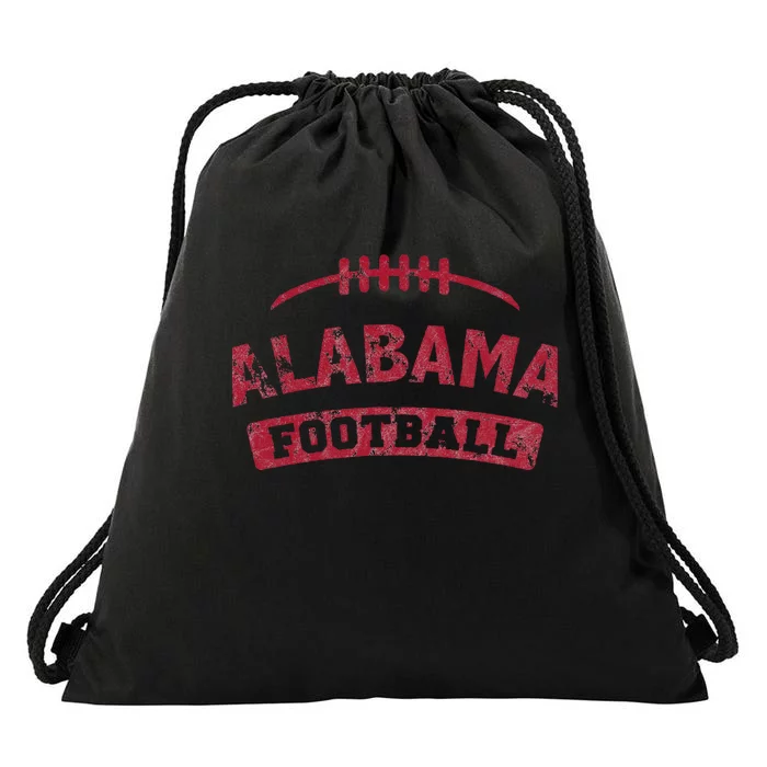 S S Grey Alabama Football Vintage Distressed Drawstring Bag