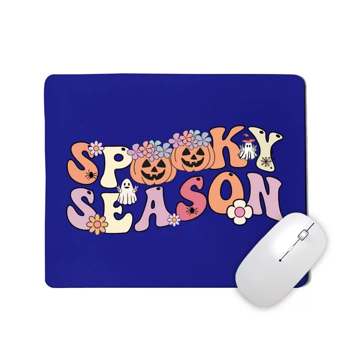 Spooky Season Groovy Ghost Retro Vintage Halloween Ghost Gift Mousepad