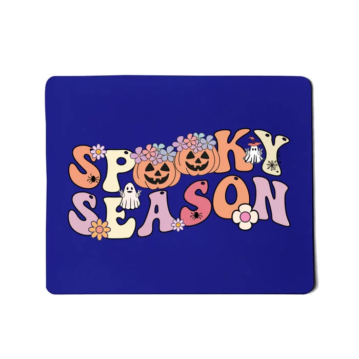 Spooky Season Groovy Ghost Retro Vintage Halloween Ghost Gift Mousepad