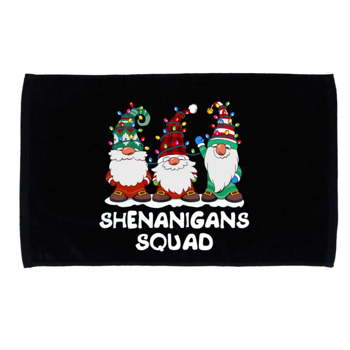 Shenanigans Squad Gnomes Pajamas Family Matching Christmas Microfiber Hand Towel