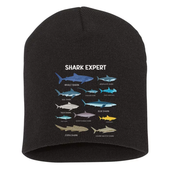 Shark Species Gift Short Acrylic Beanie