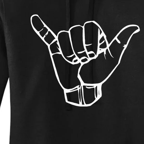 Shaka Sign Good Vibes Hang Loose Aloha Hawaiian Greeting Women's Pullover Hoodie