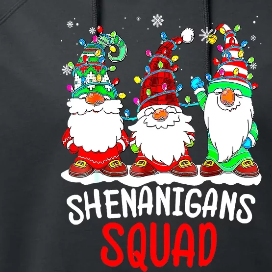 Shenanigans Squad Gnomes Christmas 2022 Family Pajamas Performance Fleece Hoodie