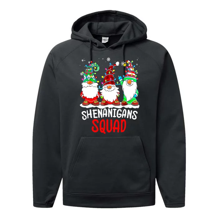 Shenanigans Squad Gnomes Christmas 2022 Family Pajamas Performance Fleece Hoodie