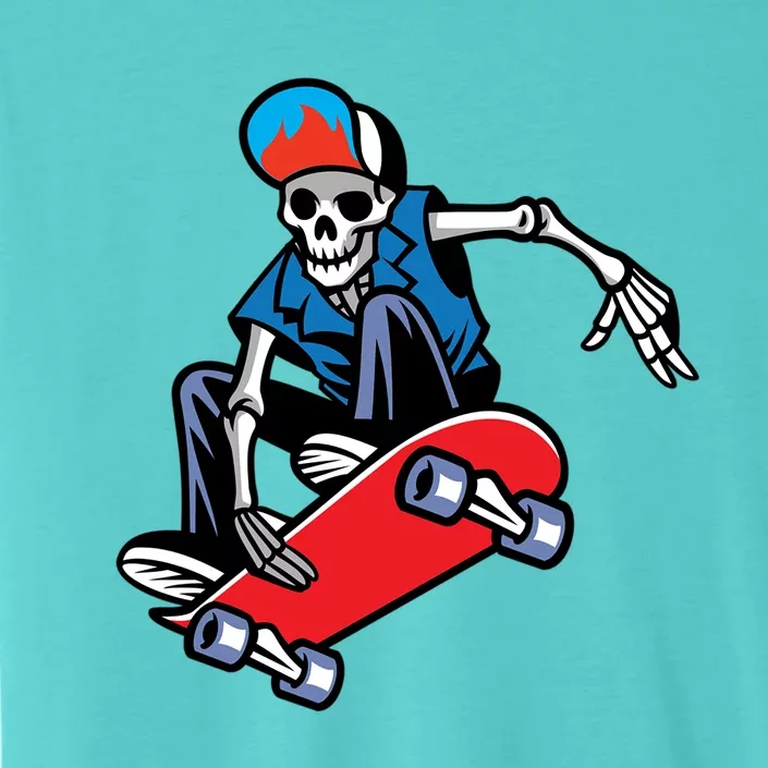 Skateboarding Skeleton Gift ChromaSoft Performance T-Shirt