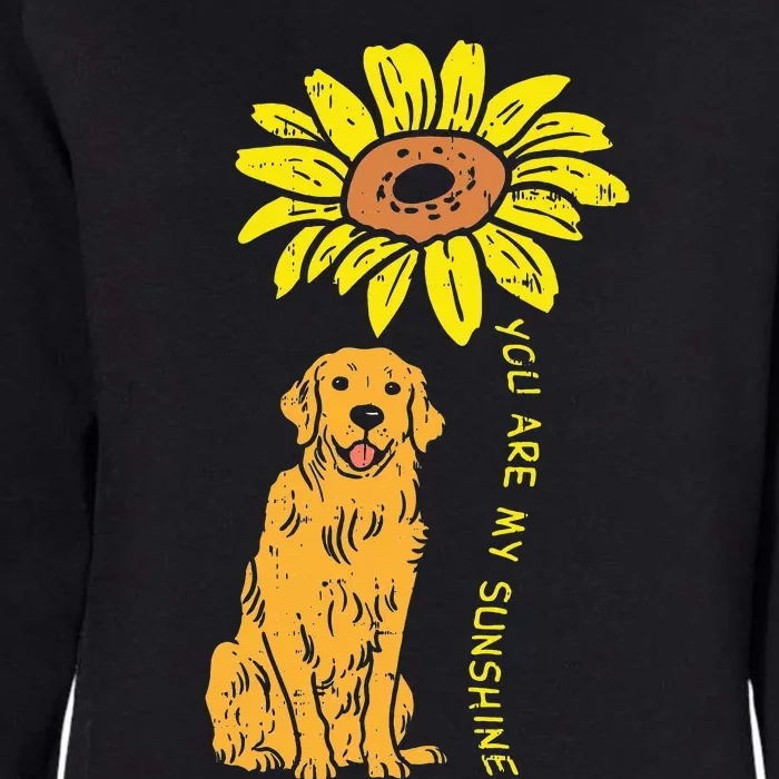 Sunflower Sunshine Golden Retriever Pet Dog Womens California Wash Sweatshirt