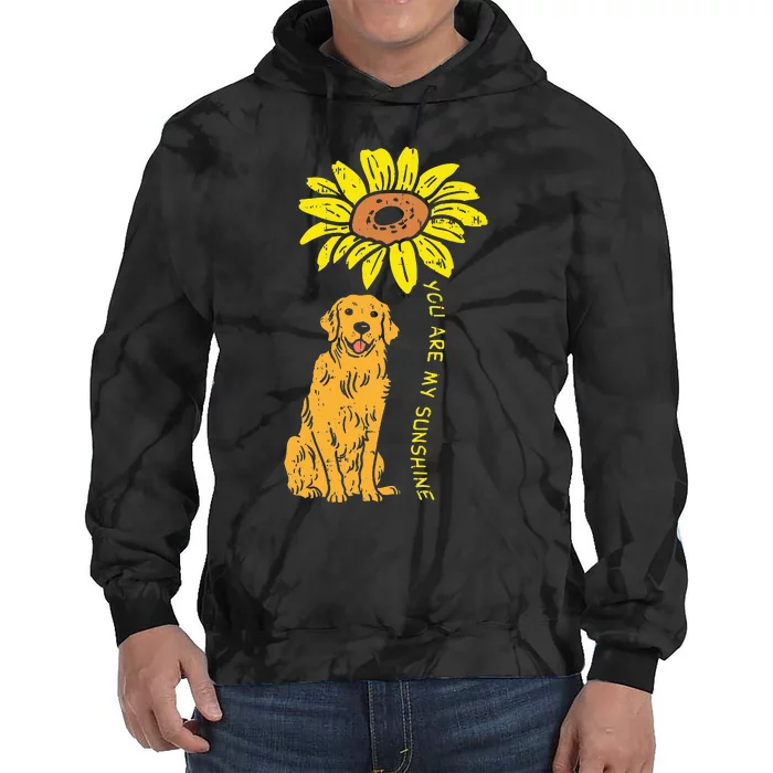 Sunflower Sunshine Golden Retriever Pet Dog Tie Dye Hoodie