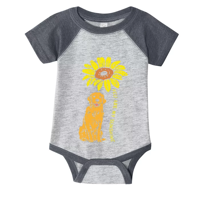 Sunflower Sunshine Golden Retriever Pet Dog Infant Baby Jersey Bodysuit