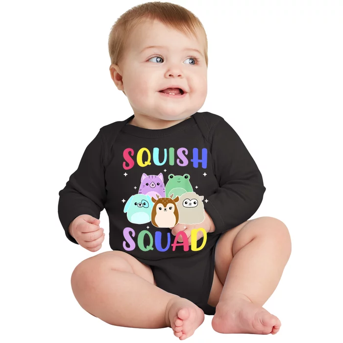 Squish Squad Girl Cute Baby Long Sleeve Bodysuit