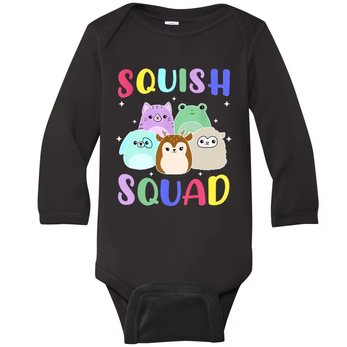 Squish Squad Girl Cute Baby Long Sleeve Bodysuit