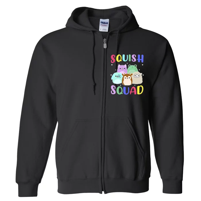 Squish Squad Girl Cute Full Zip Hoodie