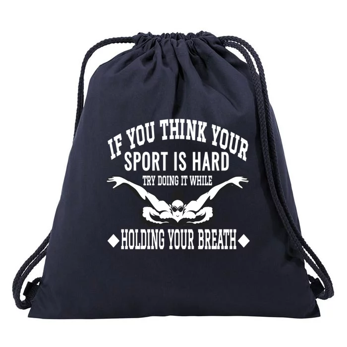 Swim Swimmer Gift Funny Swimming Gift Sport Practice Drawstring Bag