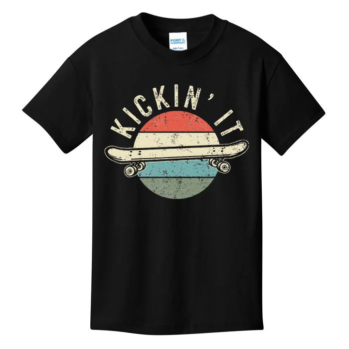 Skateboard Skateboarding Gift for Skateboarder Retro Vintage Kids T-Shirt