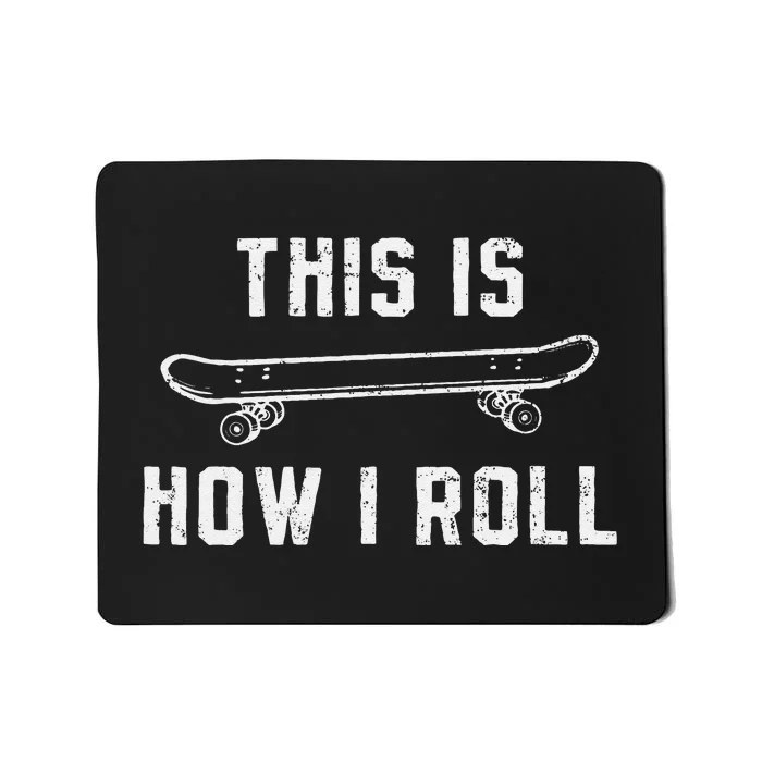 Skateboard Skateboarding Gift for Skateboarder Vintage Mousepad