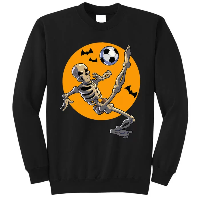 Soccer Skeleton Halloween Skeleton Soccer Player Tall Sweatshirt