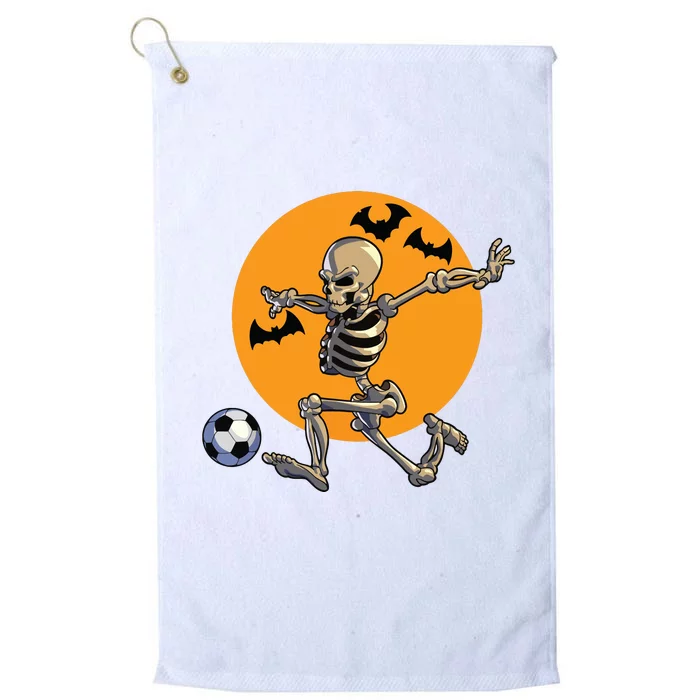 Soccer Skeleton Halloween Boy Soccer Player Halloween Platinum Collection Golf Towel