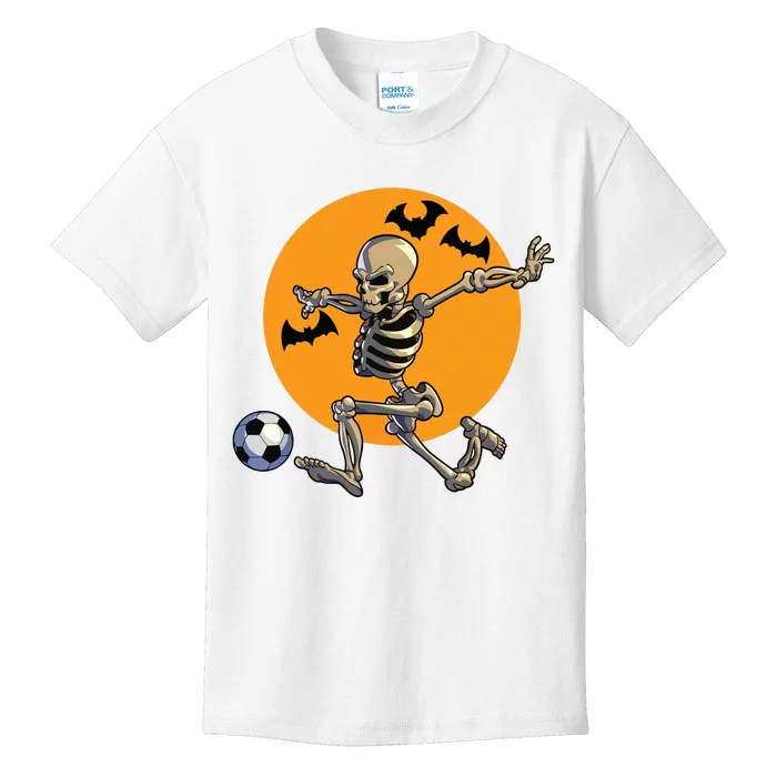 Soccer Skeleton Halloween Boy Soccer Player Halloween Kids T-Shirt