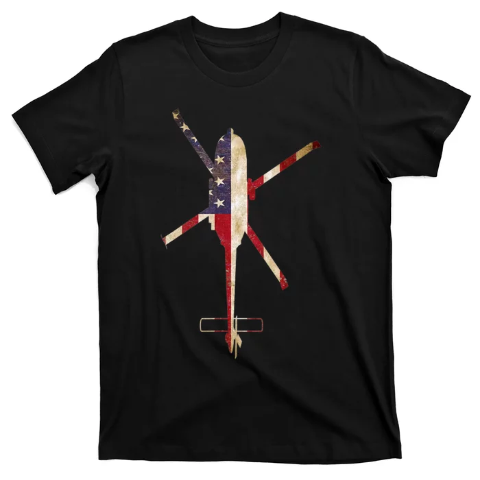 SH-60 Sea Hawk Military Helicopter Vintage Flag T-Shirt