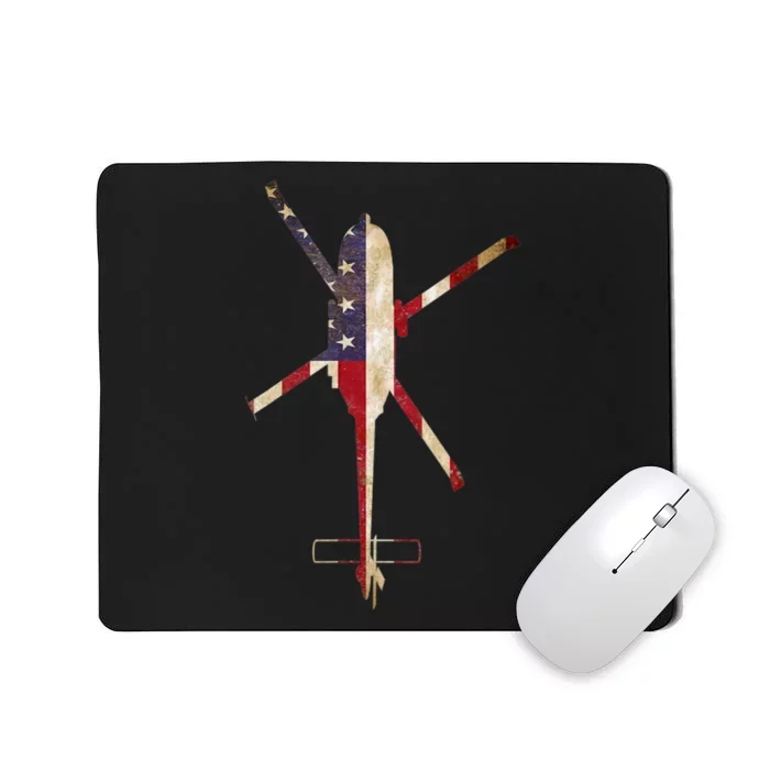 SH-60 Sea Hawk Military Helicopter Vintage Flag Mousepad