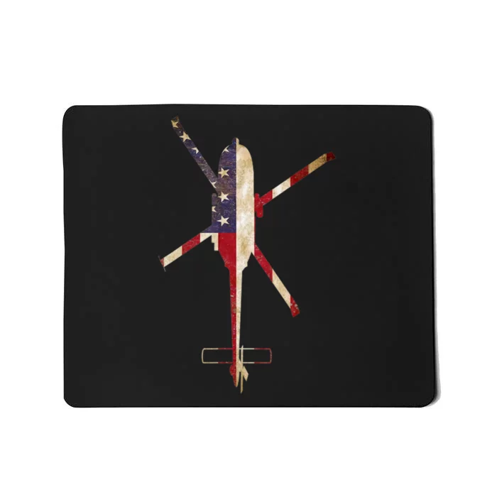 SH-60 Sea Hawk Military Helicopter Vintage Flag Mousepad