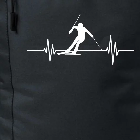 Skiing Ski Heartbeat For Skiers Winter Sports Fans Cute Gift Daily Commute Backpack