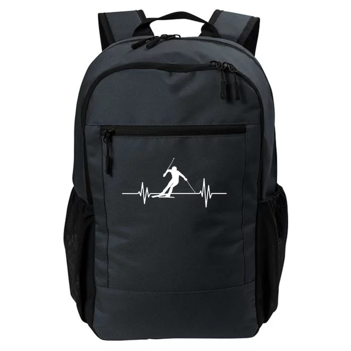 Skiing Ski Heartbeat For Skiers Winter Sports Fans Cute Gift Daily Commute Backpack