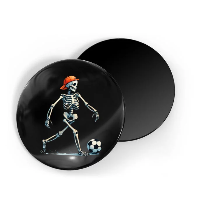 Skeleton Soccer Halloween Costume Magnet