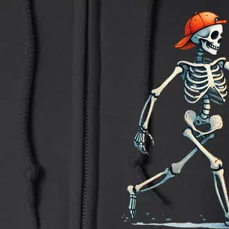 Skeleton Soccer Halloween Costume Full Zip Hoodie