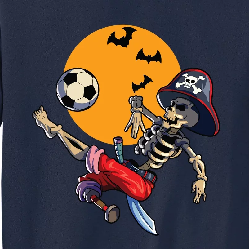 Soccer Skeleton Halloween Boy Soccer Pirate Halloween Tall Sweatshirt