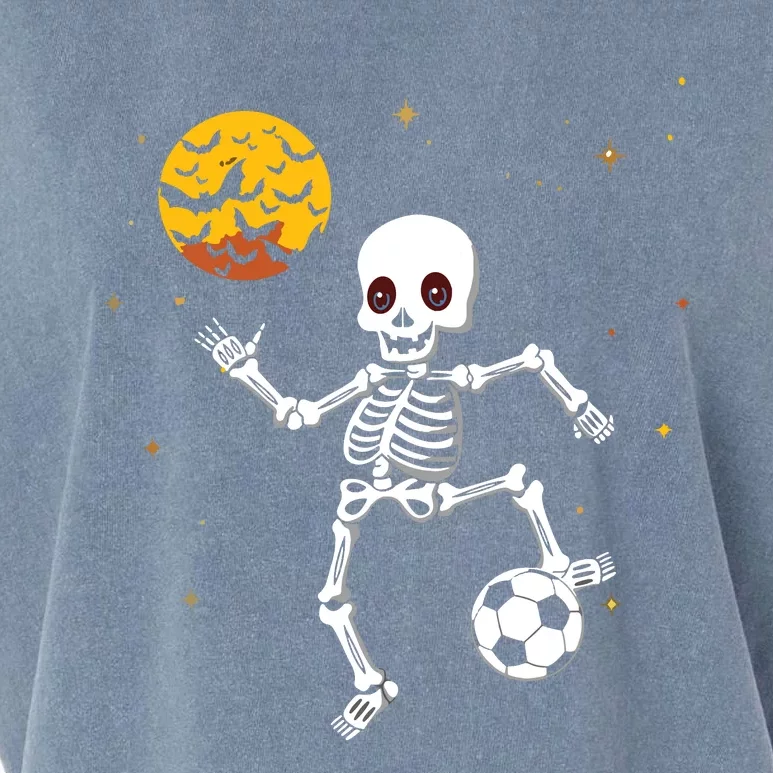 Soccer Skeleton Halloween Soccer Player Halloween Garment-Dyed Women's Muscle Tee