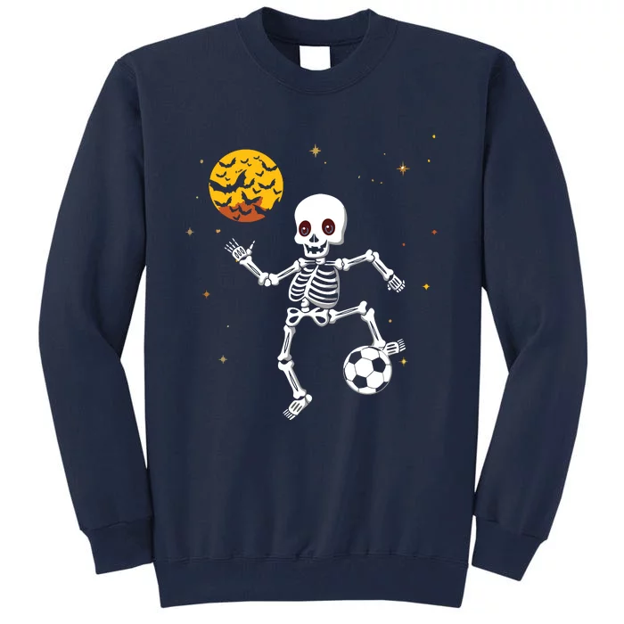 Soccer Skeleton Halloween Soccer Player Halloween Tall Sweatshirt