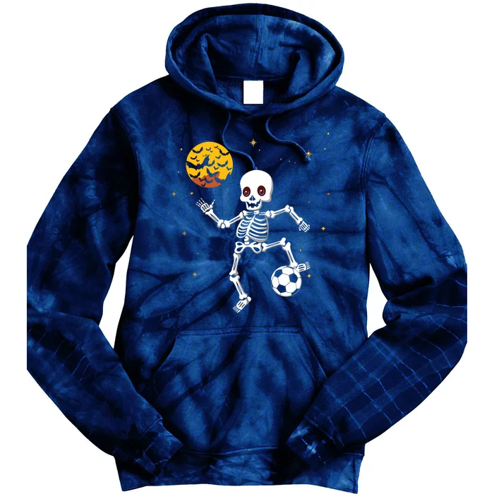 Soccer Skeleton Halloween Soccer Player Halloween Tie Dye Hoodie