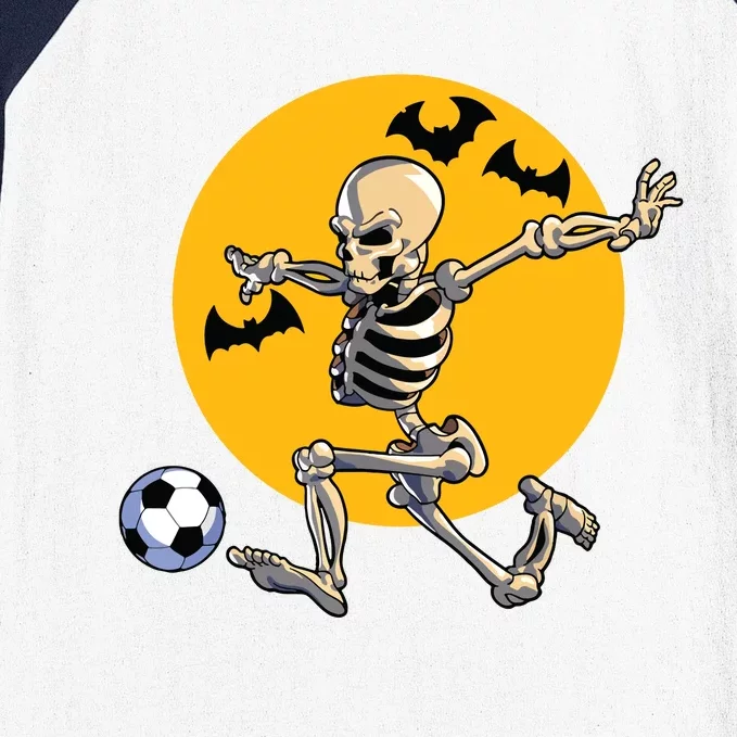 Soccer Skeleton Halloween Boy Soccer Player Halloween Baseball Sleeve Shirt