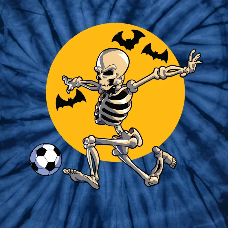 Soccer Skeleton Halloween Boy Soccer Player Halloween Tie-Dye T-Shirt