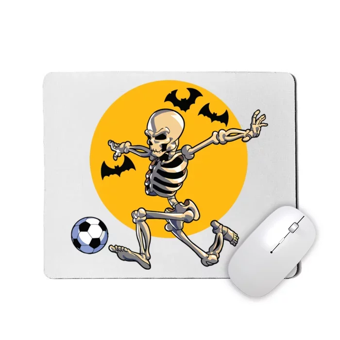 Soccer Skeleton Halloween Boy Soccer Player Halloween Mousepad