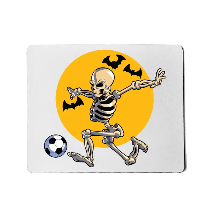 Soccer Skeleton Halloween Boy Soccer Player Halloween Mousepad