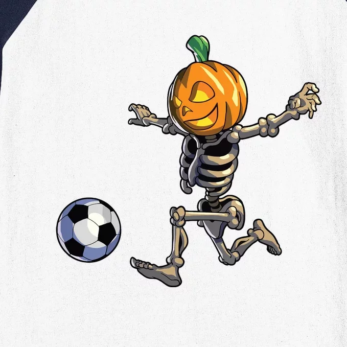 Soccer Skeleton Halloween Boy Soccer Halloween Baseball Sleeve Shirt