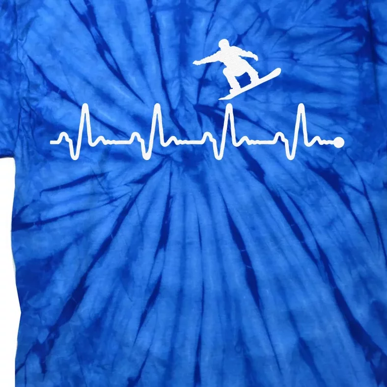 Ski Snowboard Heartbeat Goggles Skiing Mountain EKG Tie-Dye T-Shirt