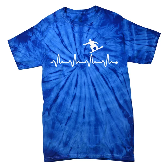 Ski Snowboard Heartbeat Goggles Skiing Mountain EKG Tie-Dye T-Shirt