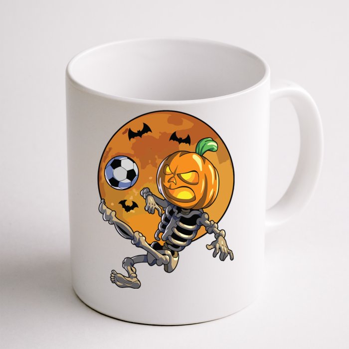 Soccer Skeleton Halloween Boy Soccer Halloween Front & Back Coffee Mug