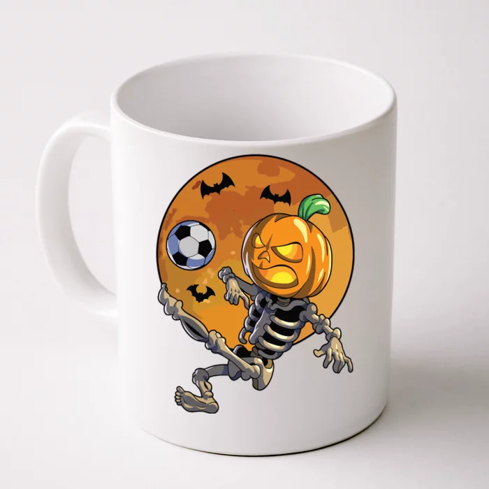 Soccer Skeleton Halloween Boy Soccer Halloween Front & Back Coffee Mug