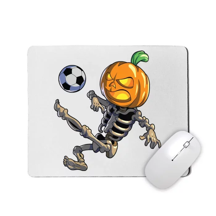 Soccer Skeleton Halloween Boy Soccer Halloween Mousepad