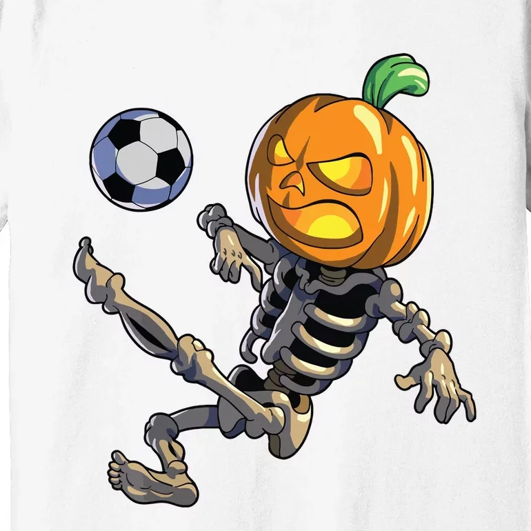 Soccer Skeleton Halloween Boy Soccer Halloween Premium T-Shirt