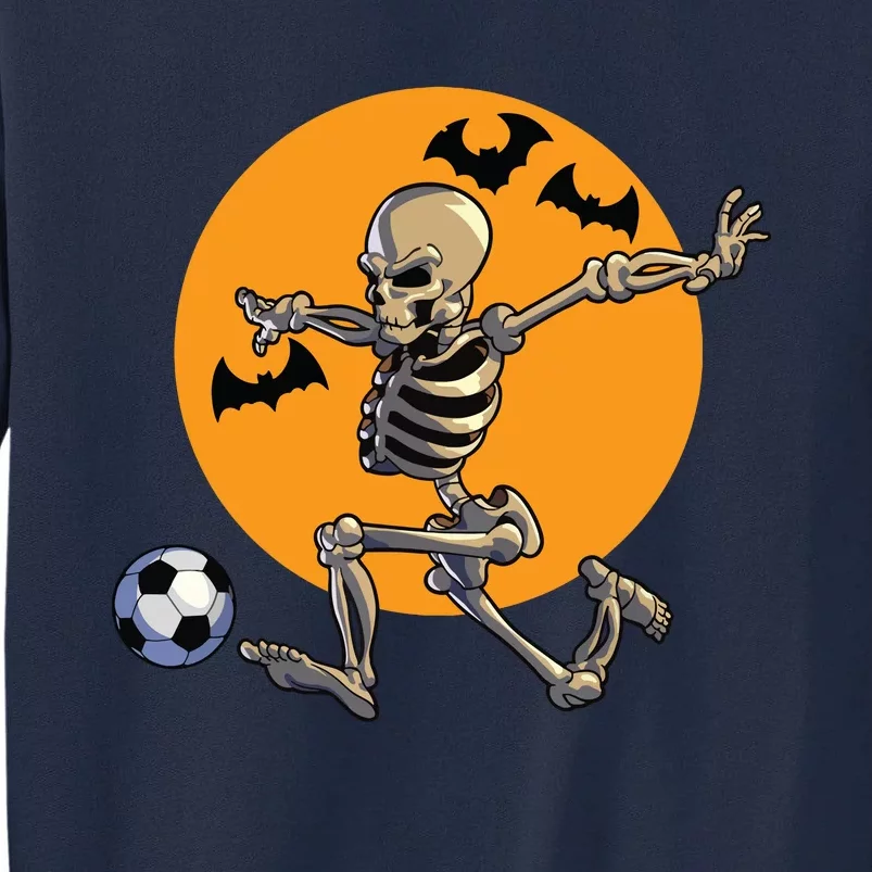 Soccer Skeleton Halloween Boy Soccer Player Halloween Tall Sweatshirt